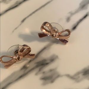 Kate Spade Rose Gold Bow Stud